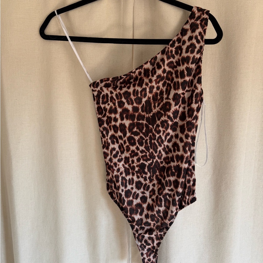Lulu's Wild Animal Print One-Shoulder Top